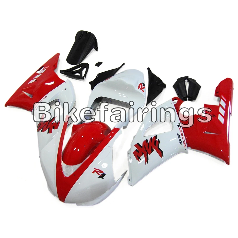

Racing Red White Sportbike Cowlings For Yamaha YZF1000 R1 2000 2001 00 01 R1 ABS Plastic Injection Bodywork Kit New Fairings