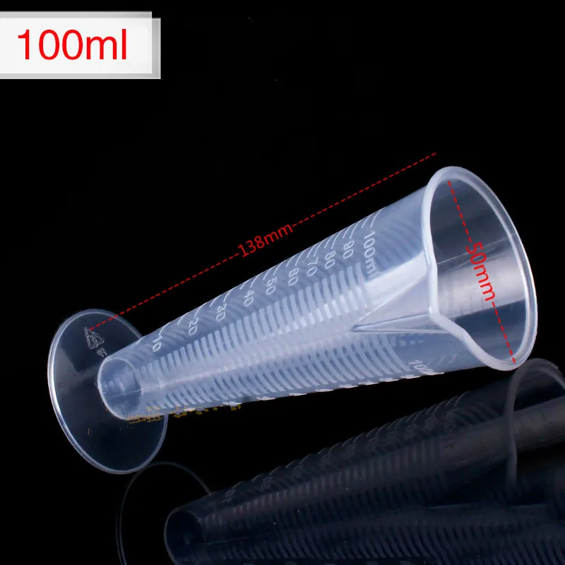 100ml 100/250/500/1000/2000/3500/5000 мл утолщенной пластиковая мерная чашка прозрачный предназначенный для хранения пищевых продуктов стакан кухни чай с молоком - Цвет: 100ml
