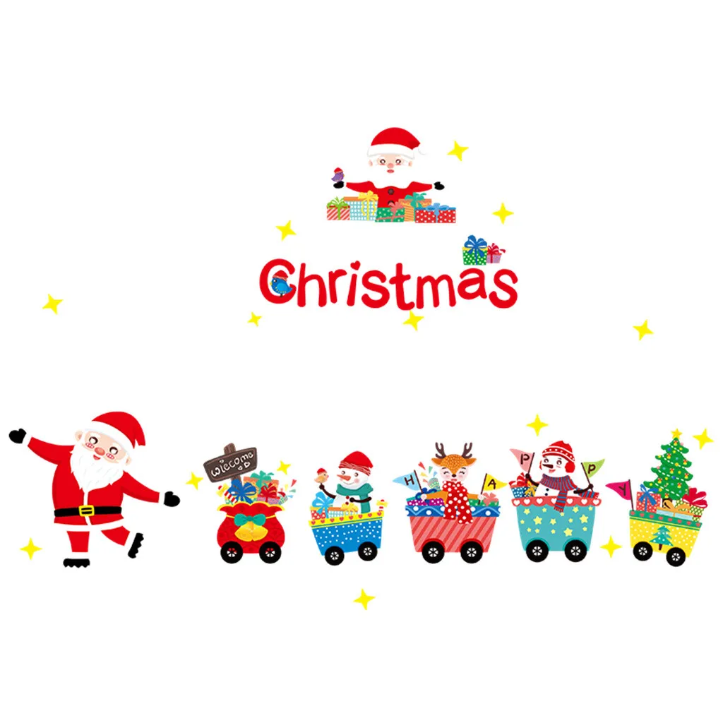 2020 счастливого Нового года Счастливого Рождества DIY Наклейка Съемная бытовая