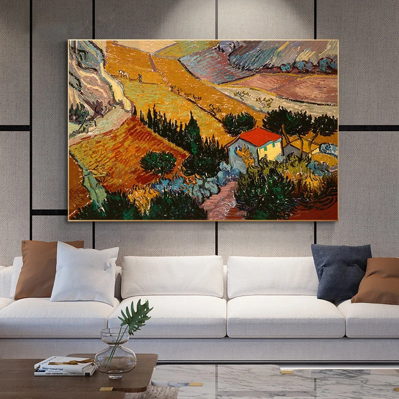 Ван Гог &quotЗвездное небо&quot миндальное дерево вечерние холст картины Плакаты и