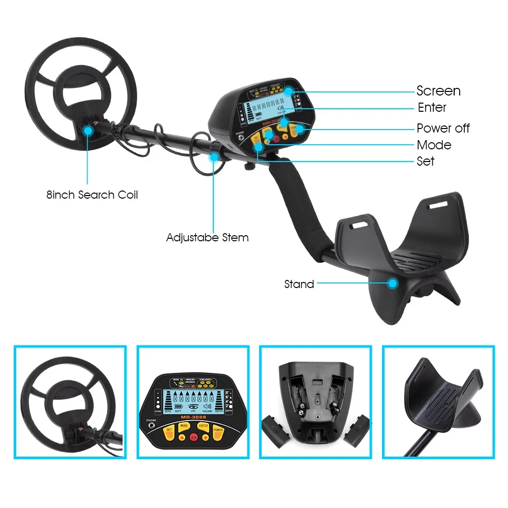 

MD3028 Underground Metal Detector Handheld Gold Finder With LCD Gold Detectors Treasure Hunter For Treasure Search