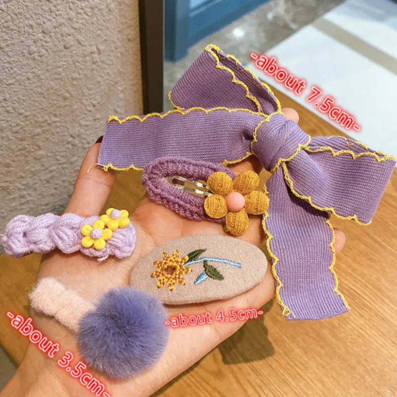 

s bonito dos desenhos animados knitt flor fruta arco ornamento grampos de cabelo meninas linda barrettes hairpins crianas acess