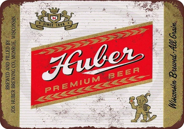 

New Tin Sign Huber Beer Vintage Look Aluminum Metal Sign