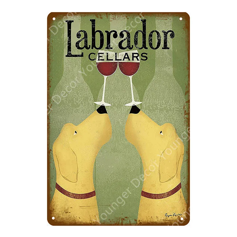 Животные белка собака металлические знаки золотой лабрадор жестяной постер