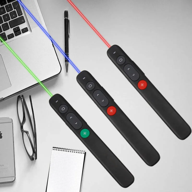 Синяя беспроводная ручка JSHFEI для презентаций USB пульт дистанционного управления