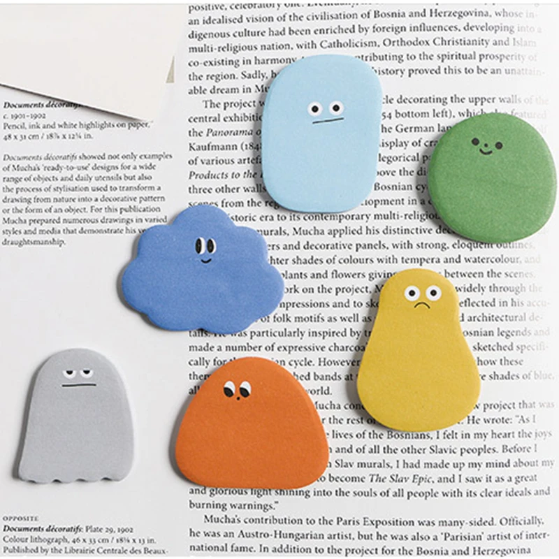 Блокноты Post it биологическая серия Jellybeans мультяшное записывающее сообщение N Times