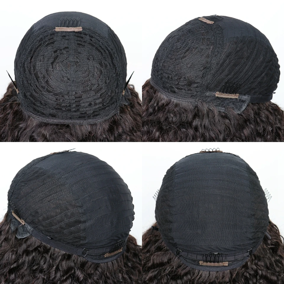 Кудрявые короткие парики Джерри из человеческих волос с нарезанными волосами