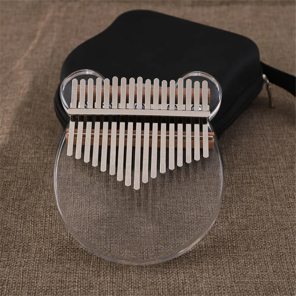 

Прозрачное 17-клавишное пианино Kalimba, высококачественный портативный музыкальный инструмент, пианино для начинающих, с большим пальцем, с ак...