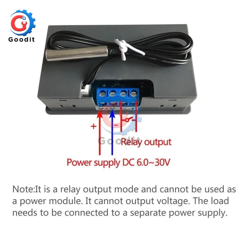 Регулятор регулятора температуры с ЖК дисплеем 12 В 24 в пост. Тока термостат