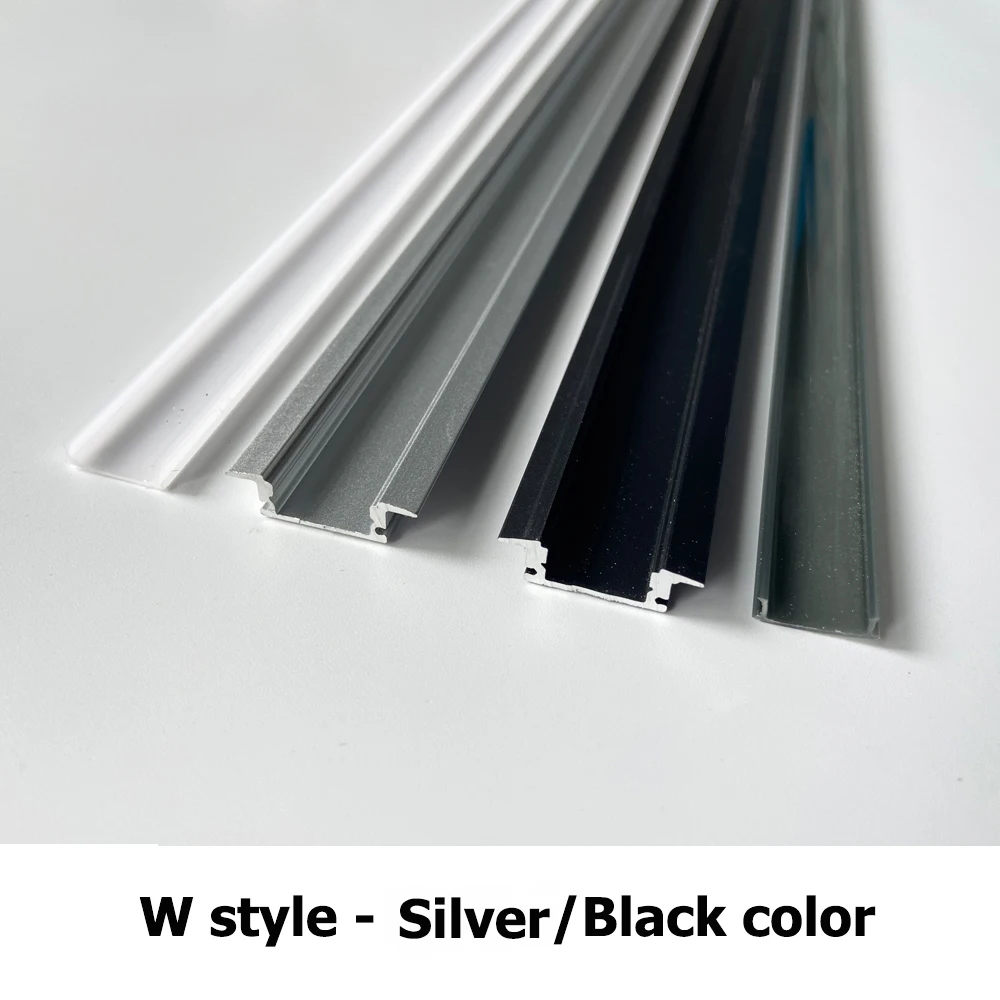 Серебристо-черный 2-35 шт./лот светодиодный алюминиевый профиль 0 5 флюоресцентная