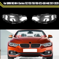 caps for bmw m3 m4 4 series f32 f33 f36 f80 425 430 440 20172020 %e2%80%8bcar lampshade front xenon headlight cover glass lens shell