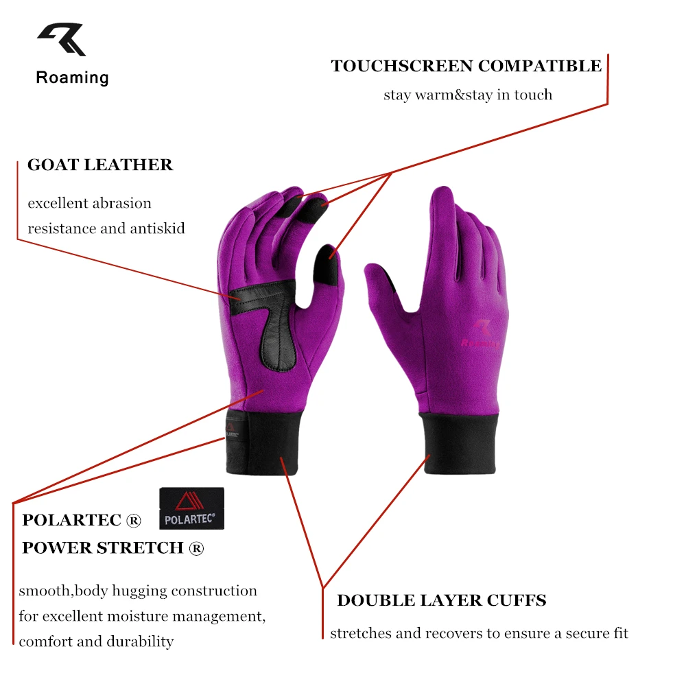 POLARTEC быстрое высыхание Сверхлегкий чувствительный сенсорный Screenunning, Пеший Туризм Велоспорт Бег зимние уличные перчатки для обувь для мужчин и женщин