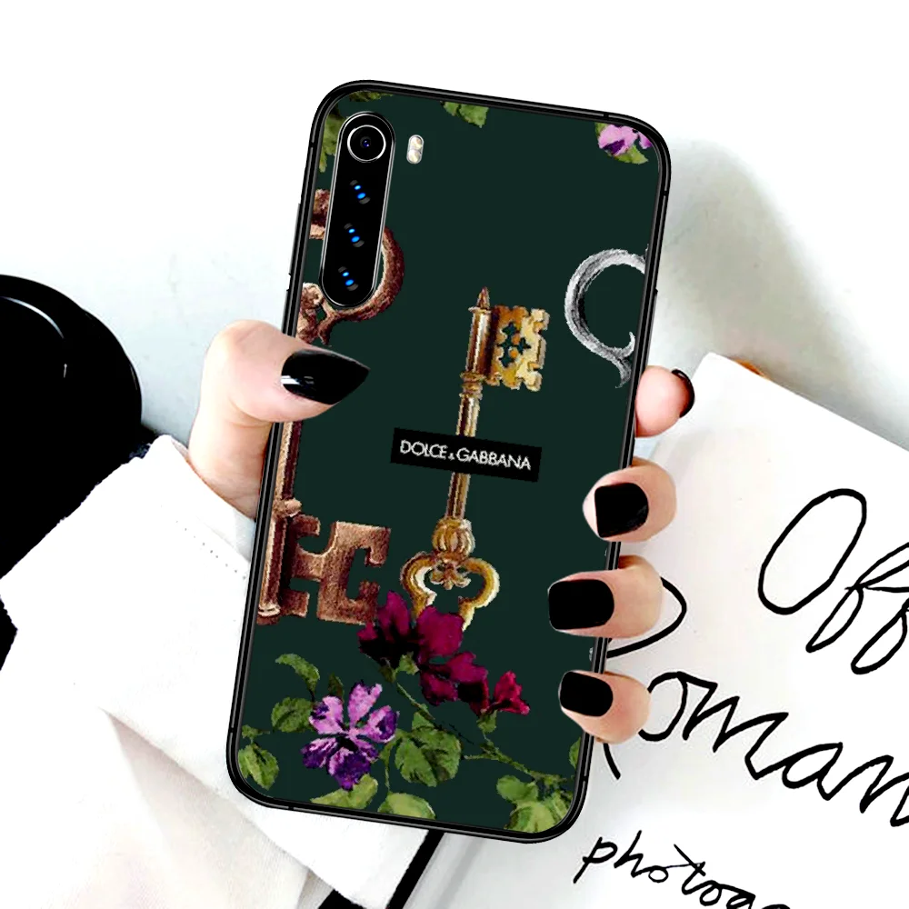 

Fashion Luxury DG Phone Case For Xiaomi Redmi Note 7 8 8T 9 9S 4X 7 7A 9A K30 Pro Ultra black Bumper Trend Etui Pretty Prime