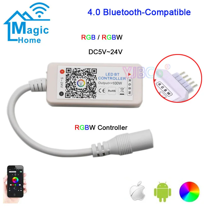 Светодиодный контроллер Magic Home Wi-Fi Одноцветный RGB RGBW CCT 5 в постоянного тока 12 В 24