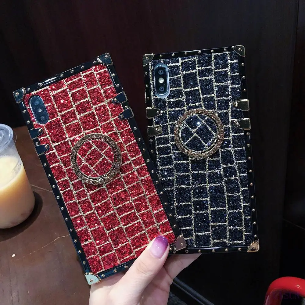 

Luxury Square Glitter Phone Case for Samsung A50 A70 A20 A30 A10 M51 S20 A71 A51 4G 5G S8 S9 S10 Note8 Note9 Note10 Plus Note20