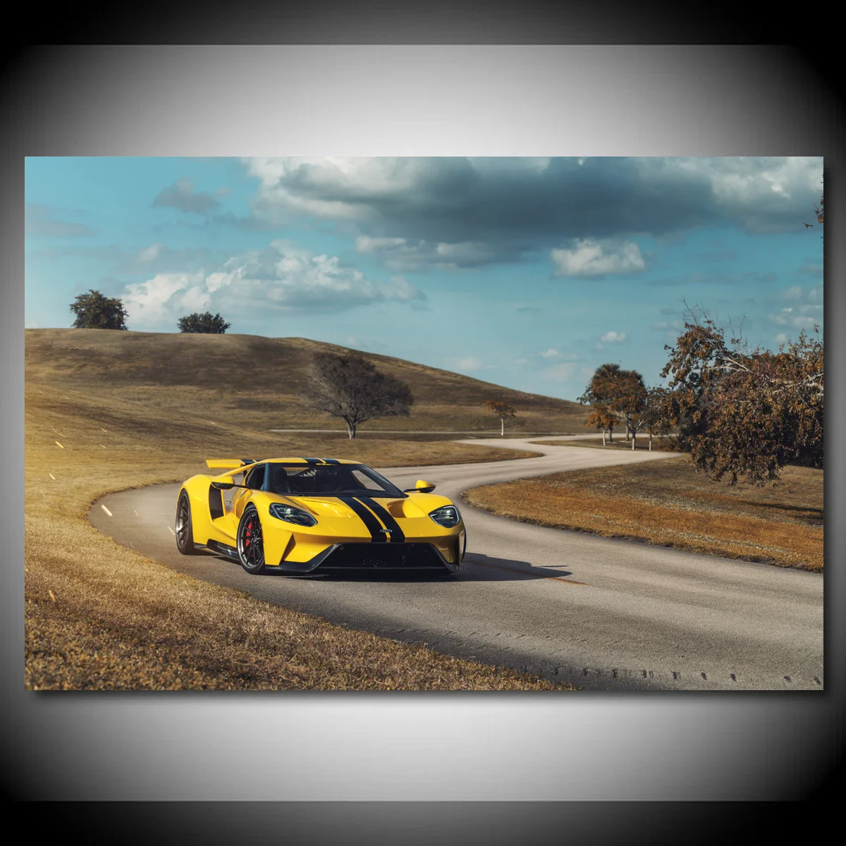 

Спортивный автомобиль Fords GT суперкар автомобиль картина на стену искусство на холсте картины плакаты и принты для гостиной Декор