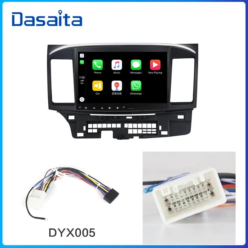 carplayDYX005 Dasaita Android 9,0 автомобильный стерео DSP 10," сенсорный экран для Mitsubishi Lancer 10 EVO Радио 1 Din 64G rom 4G ram автомобильный Bluetooth - Цвет: carplayDYX005
