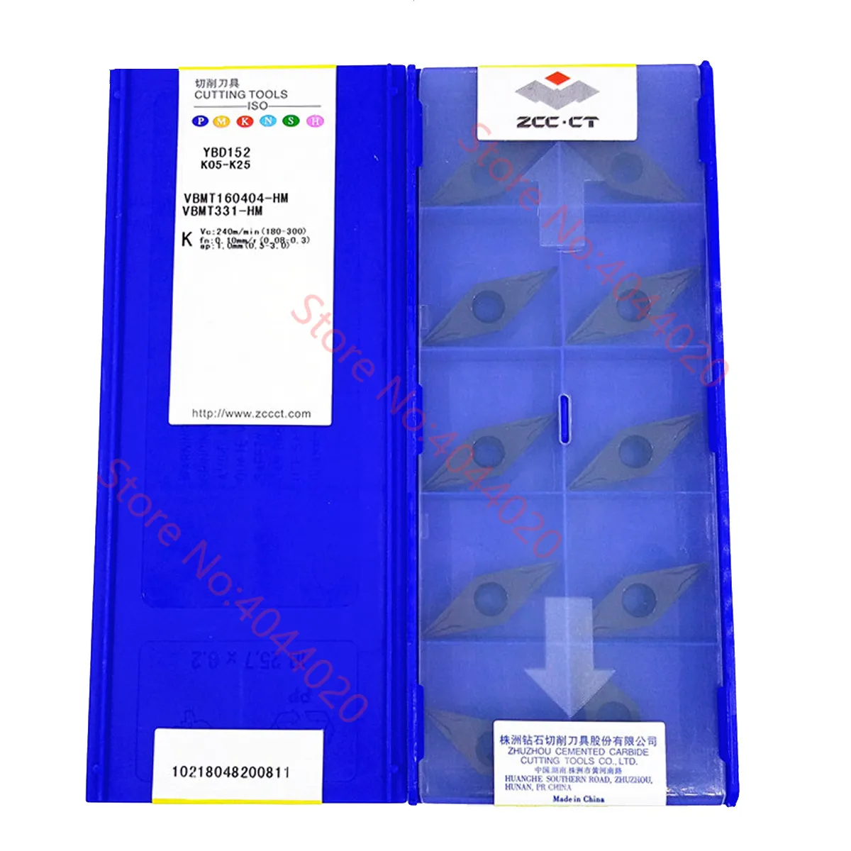 

VBMT160404-HM/VBMT160408-HM/VBMT160412-HM YBD152 ZCC.CT Carbide Inserts 10Pcs CNC Lathe Tools