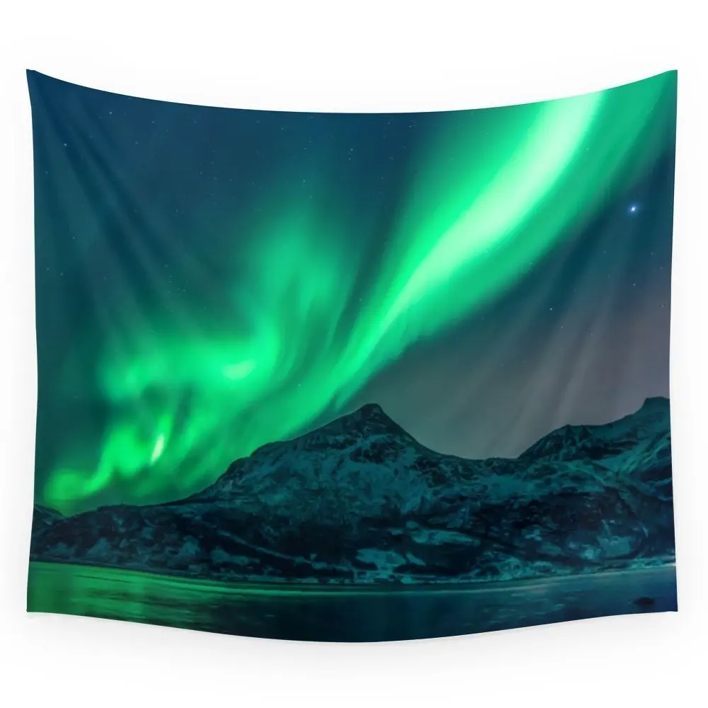 Гобелен Aurora Borealis Северное сияние настенное покрывало постельное для спальни