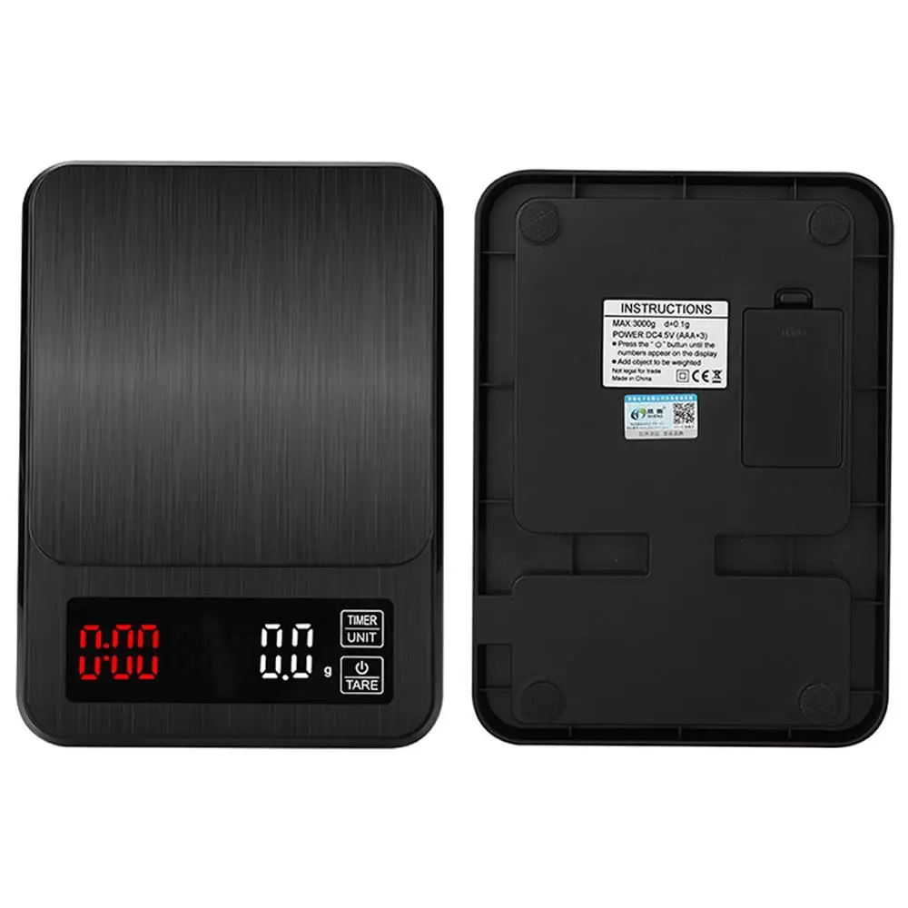 

Booyah 3kg/5kg/10kg 0.1g Drip Coffee Scale With Timer Mini LCD Digital Electronic Kitchen Scale Household Scale Dropshipping
