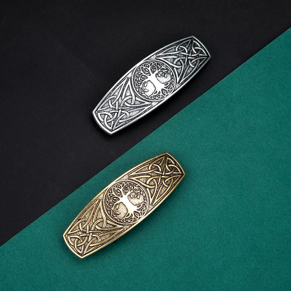 Teamer Viking Barrette for Women Tree of Life Hairpins Celtics Knot Hair Clip Vintage Hairwear Accessories Wicca Jewelry Gifts | Украшения