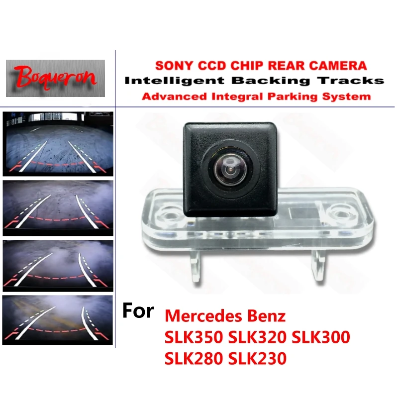 

Для Mercedes Benz SLK 350 320 300 280 230 CCD Автомобильная резервная парковочная камера интеллектуальные треки динамическое Руководство Автомобильная камера заднего вида