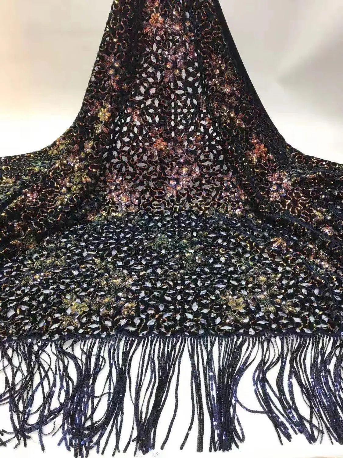 Новая оптовая продажа Высококачественная африканская шифоновая кружевная ткань