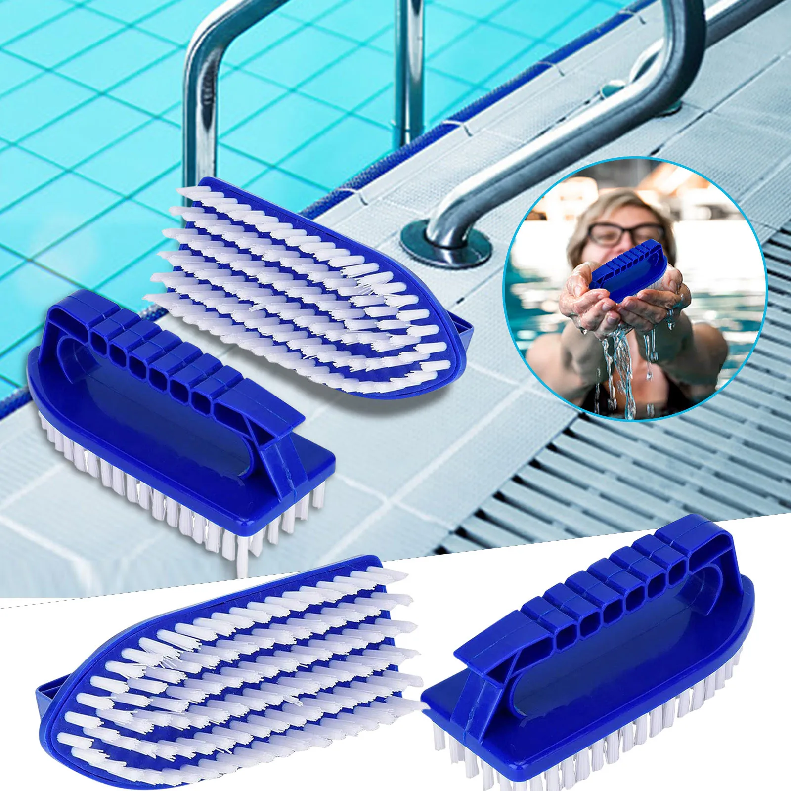 

2PCS Portable Swimming Pool Cleaning Brush Brush Cleaning Swimming Pool Brush Cleaning Tool Part Fountain Brush Cleaner Tools