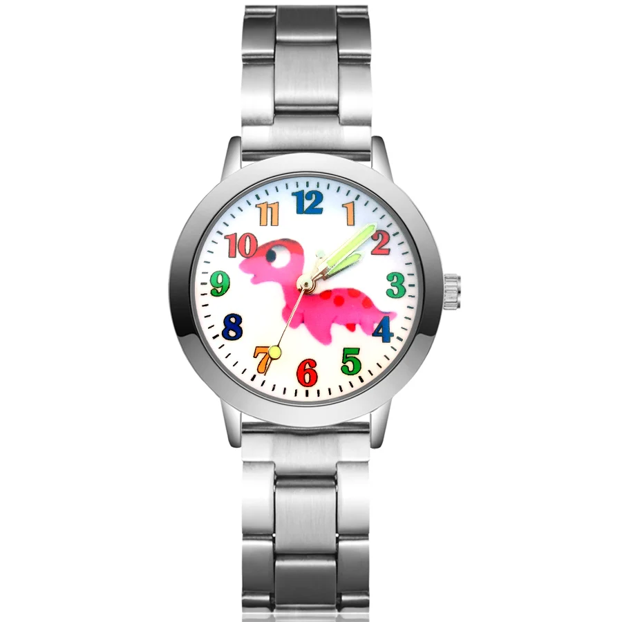 

Часы Детские кварцевые со стальным браслетом и кожаным ремешком, JA190