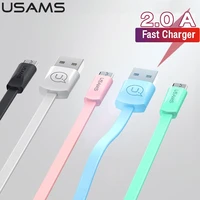 usams 2a fast charging micro usb cable sync data microusb cable for iphone samsung xiaomi huawei android mobile phone data cable