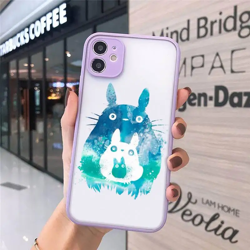 

Spirited Away Phone Cases Matte transparent For Purple iPhone 12 Mini 11 Pro XR XS Max 7 8 Plus X Back Cover