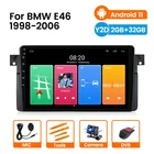 Автомагнитола 2 DIN на Android 11, мультимедийный видеоплеер для BMW E46 M3318i320i325i330335 1998-2006, навигация GPS, BT, аудио, 2 DIN