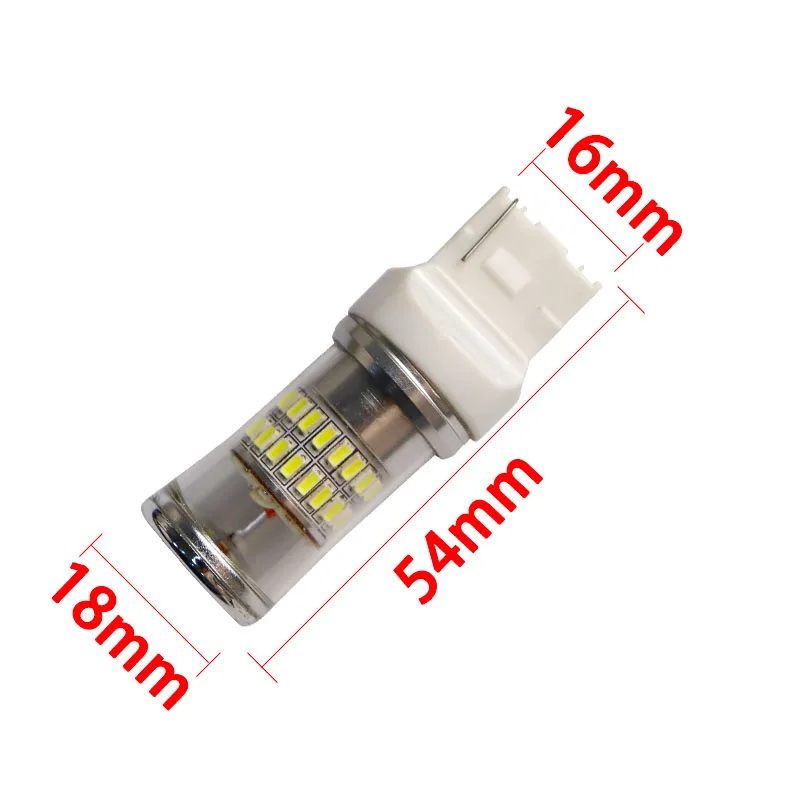 100 шт./лот Высокий люмен T20 7440 7443 W21/5W W21W 0.38A 48 SMD 3014 Светодиодные линзы сигнал