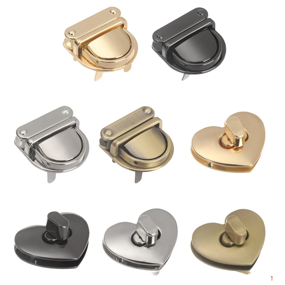 1 Pcs Durable Metal Wallet Bags Clasp Twist Turn Lock Closure Button Snaps For DIY Craft Hardware Handbag Purse Luggage Part | Дом и сад