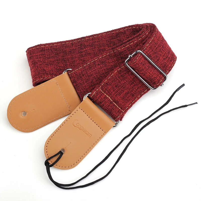 einstellbar baumwolle gitarre schwanz nagel strap volks holz gitarre elektrische gitarre schräge quer schulter gurt instrument zubehör free