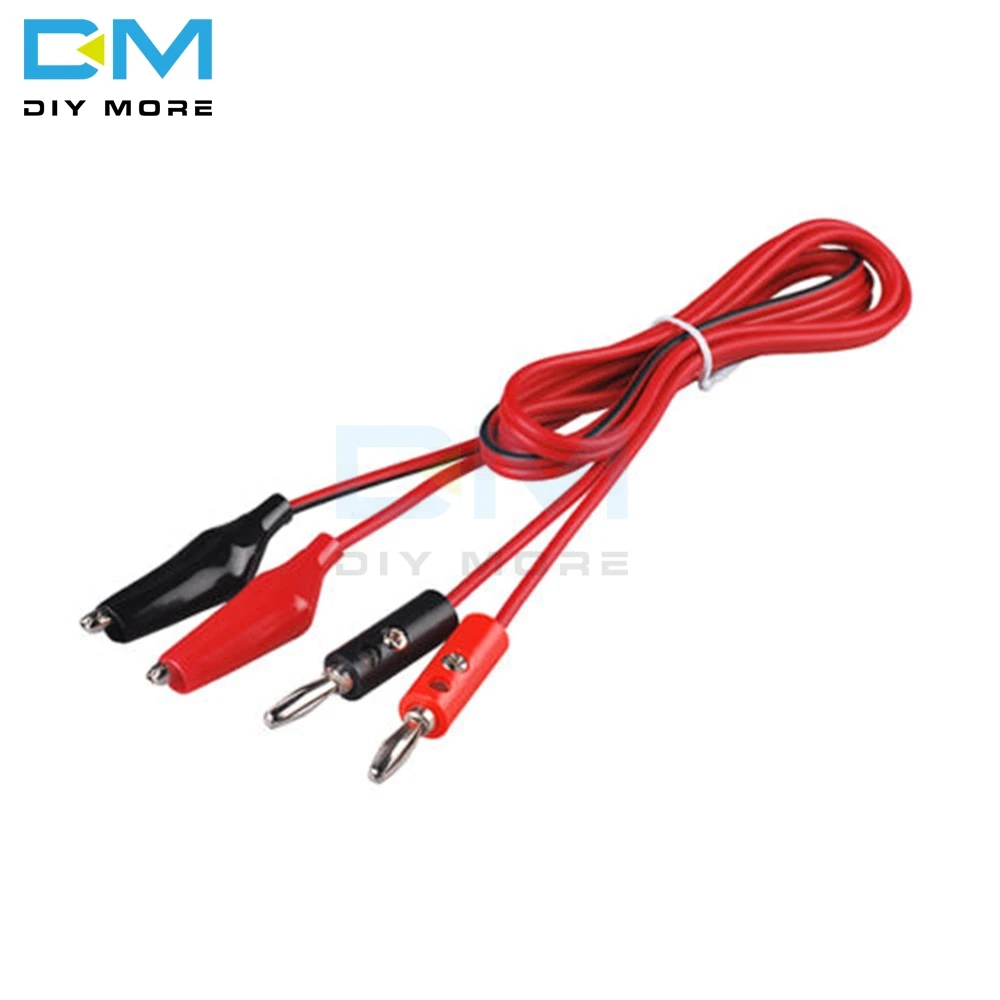 1 м Аллигатор тестовый свинцовый зажим для AV разъем банана двойного теста er щупа