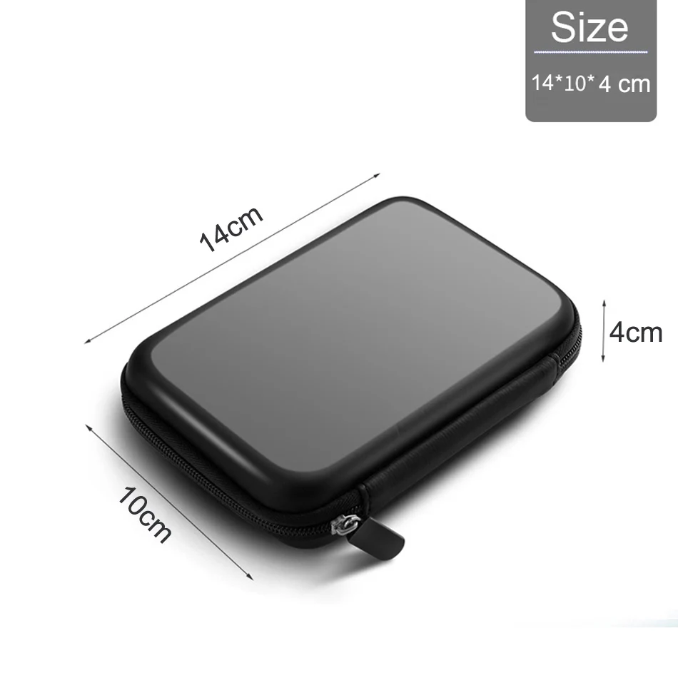 

Oppselve External Storage Hard Case HDD SSD Bag For Hard Drive Power Bank USB Cable Charger Airpod Headphone Earphone Case Black