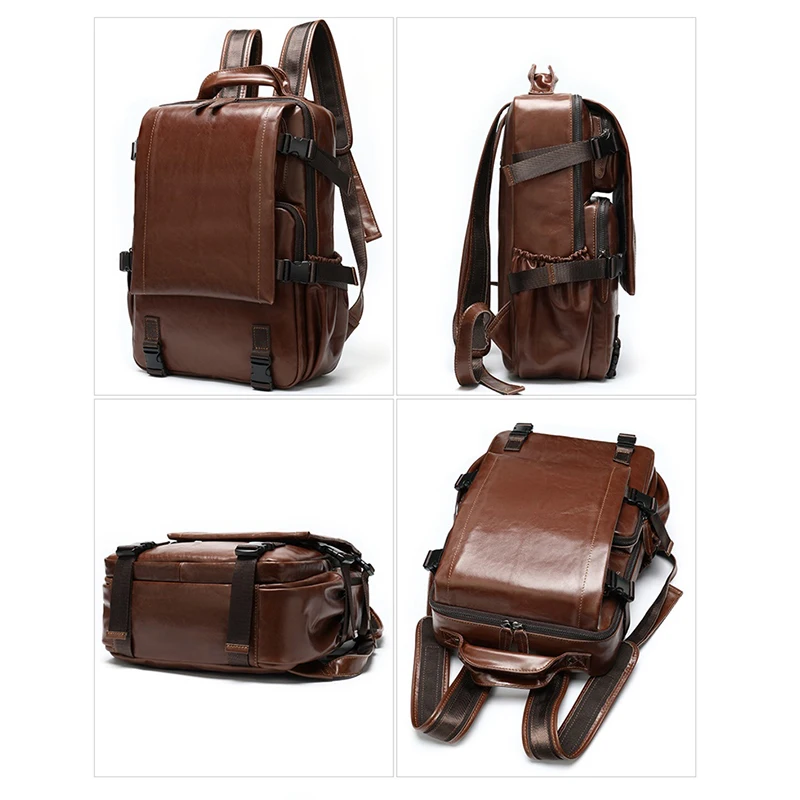 Рюкзак MVA мужской из натуральной кожи 8985 | Багаж и сумки