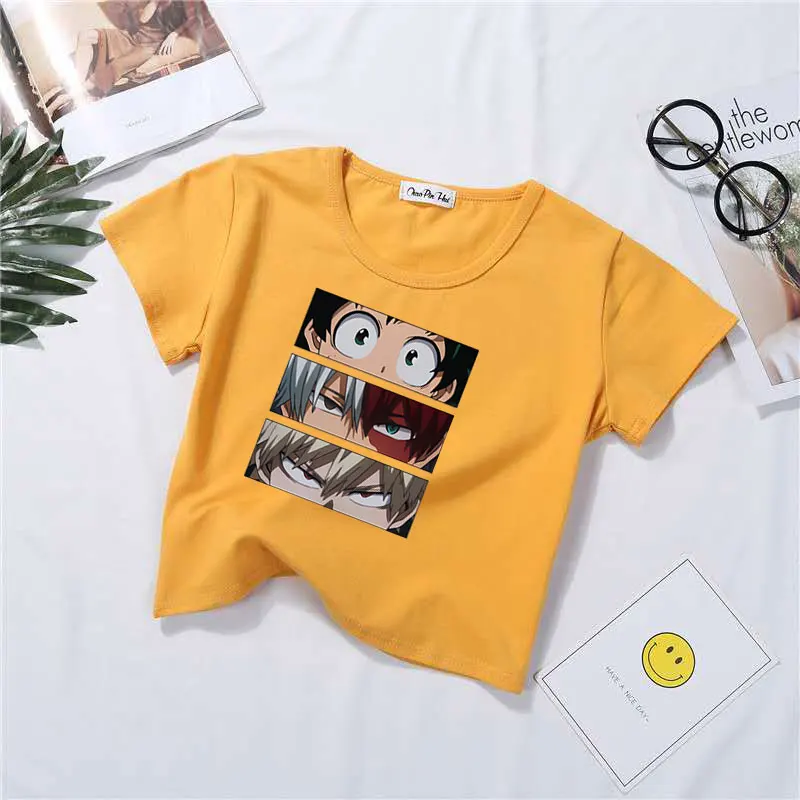 

Boku No Hero Academia Anime Tshirt Men My Hero Academia Funny Cartoon T Shirt Himiko Toga Graphic Exposed Navel Tshirt