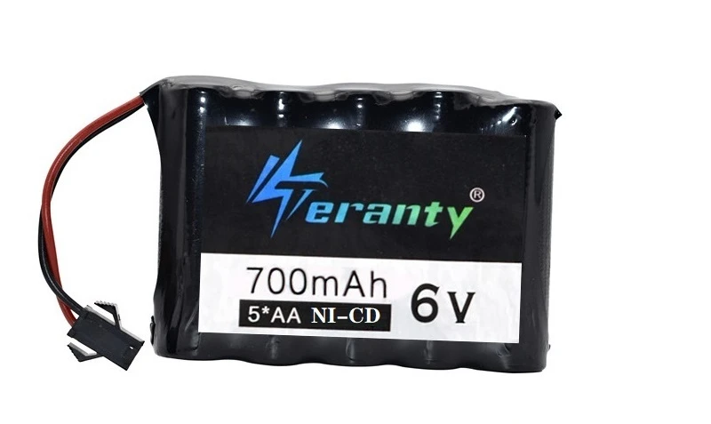 Teranty power 6v 700mah NICD аккумулятор и 6v зарядное устройство для радиоуправляемой игрушечной машины лодки пистолет Танк грузовик поезда радиоуправляемая игрушка модель 6v Ni-CD батарея - Цвет: Белый