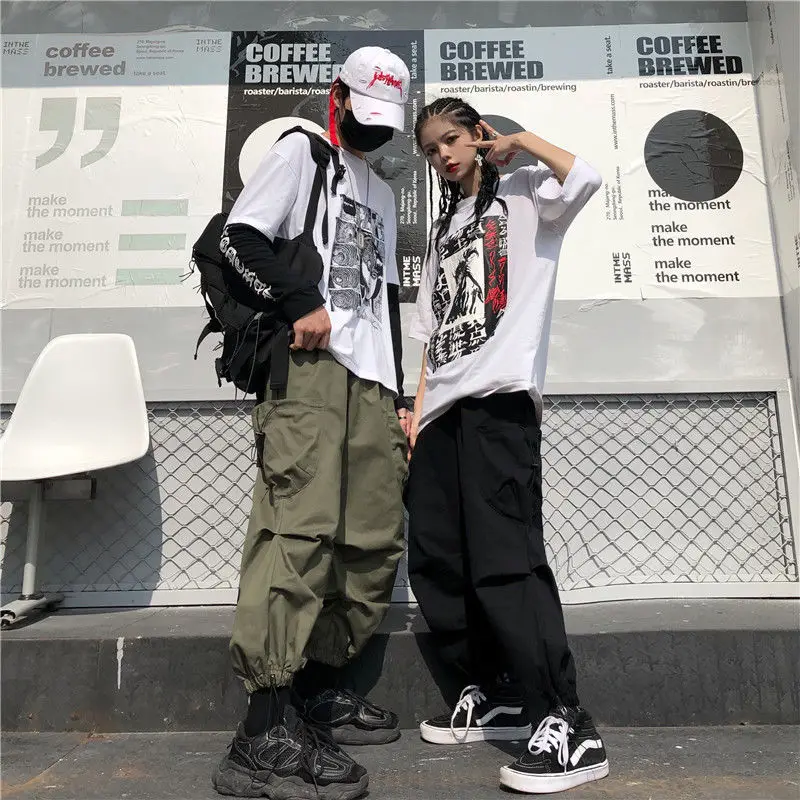 Шаровары с карманами для мужчин и женщин модные минималистичные уличные штаны