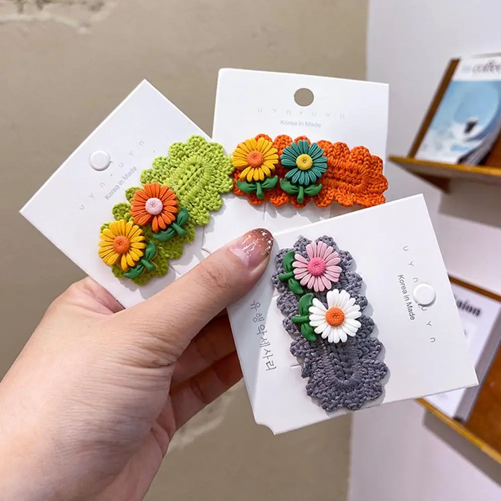1 шт. милые шерстяные вязанные заколки для волос ручной работы с маленькими