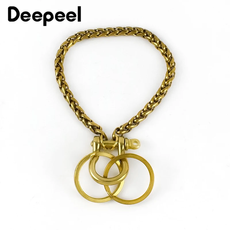 6mm Fashion Solid Brass Men Trousers Belt Chains O Ring Buckles Wallet Chain Keychain Decor Metal Buckle DIY Snap Hook | Багаж и сумки