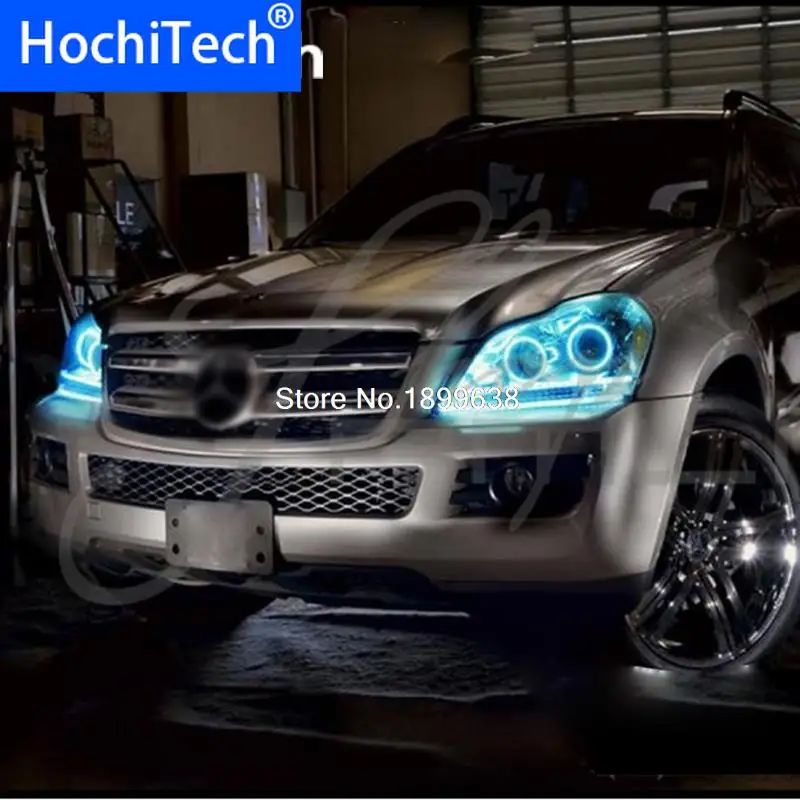 Для Mercedes-Benz GL-Class X164 GL450 светодиодные фары rgb halo angel eyes комплект аксессуары для стайлинга автомобилей 2007-2012