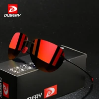 dubery 2021 fashion pink gradient sunglasses women ocean water cut trimmed lens metal curved temples sun glasses female uv400