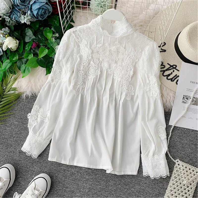 2019 осенние модные корейские женские блузки повседневные Элегантные одноцветные