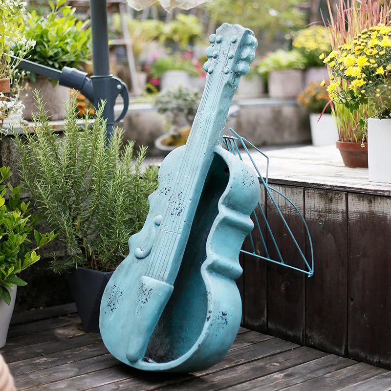 Европейский маленький цветочный горшок для скрипки искусственные цементные