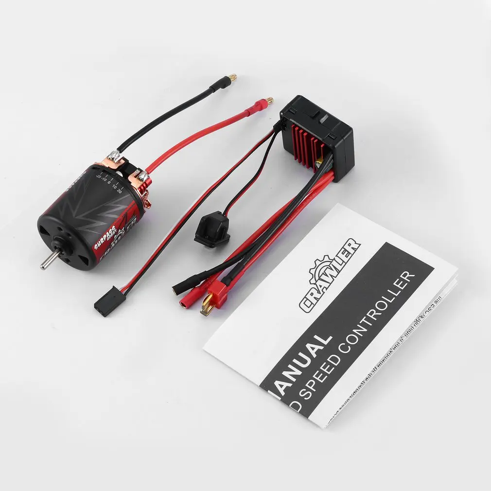 

SURPASSHOBBY 5-Slot 540 11T/13T/16T/20T Brushed Motor Speed Controller 60A/320A ESC Combo Set For 1/10 RC Crawler Brushed Car