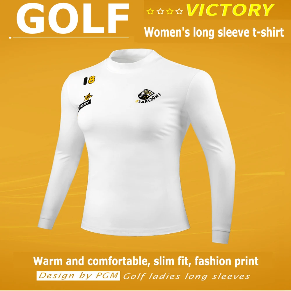 Женские футболки для гольфа CRESTGOLF с длинным рукавом Размеры S M L XL осенне-зимняя