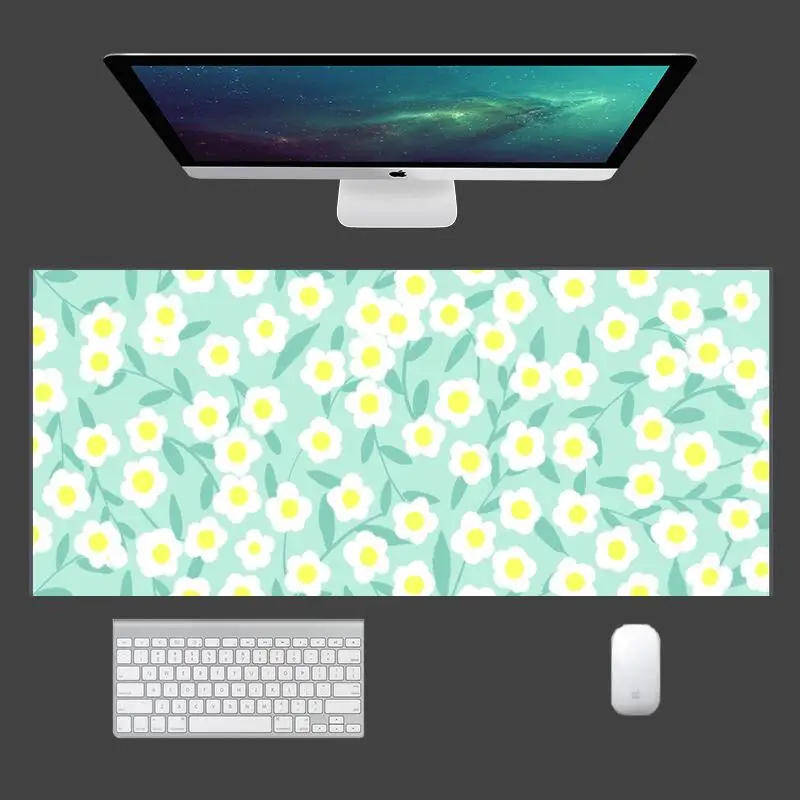 

Small floral fresh style Anime Pc carpet mouse pad mats gamer gaming accessories desk mat mousepad ergonomic wrist rest carpet G